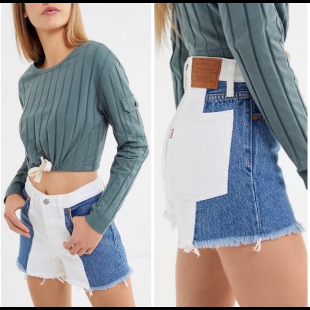 NWT Levi’s Wedgie High Waisted Two Toned Shorts 23